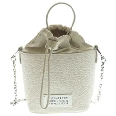 Maison Margiela (メゾンマルジェラ) 5AC バケット 2WAY レザー ショルダーバッグ アイボリー S61WG0035