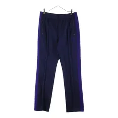 Needles (ニードルス) 23AW NARROW TRACK PANT POLY SMOOTH ポリ スムース ナロートラックパンツ ネイビー/パープル NS247のサムネイル