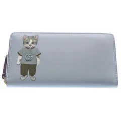 GUCCI (グッチ) x Yuko Higuch ヒグチユウコ ラウンドジップ ロングウォレット 財布 ブルー 847918のサムネイル