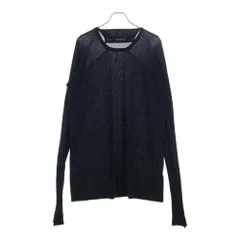 JULIUS (ユリウス) 22SS DIMENTHIONAL KNIT クルーネック長袖カットソー ブラック 779KNM1のサムネイル
