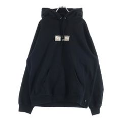 supreme × BURBERRY ボックスロゴ パーカー 黒S スウェット - メルカリ