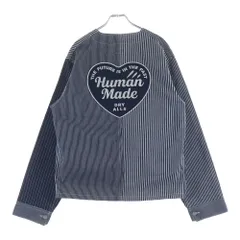 HUMAN MADE (ヒューマンメイド) NGENEER JACKET INDIGO バックロゴ ヒッコリーストライプ ワークジャケット HM29JK007 インディゴのサムネイル