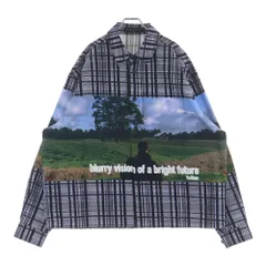 LOUIS VUITTON (ルイヴィトン) 23AW チェック柄 フォトグラフィックプリント オーバーサイズ 長袖 シャツジャケット グレー/ライトブルー RM232 BIC HPS69Wのサムネイル