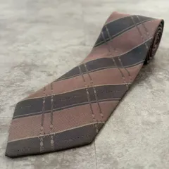 【LANCEL】ランセル チェック柄ネクタイ ロゴ入り LANCELロゴモチーフ シルク100% メンズ 日本製 ピンク ベージュ ブラウン 茶色 グレー 灰色 マルチカラー チェック柄ネクタイ ビジネスネクタイ クラシックデザイン ヴィンテージ