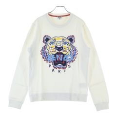 KENZO (켄조) Tiger Embroidered Sweatshirt 호랑이 자수 스웨트 스웨터 화이트 F655SW0014XH