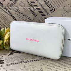 BALENCIAGA エブリデイ ラウンドファスナー 長財布 シルバー 】 - メルカリ