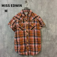MISS EDWIN 半袖シャツ M ピンク 桃色 レディース 極美品 コットン 春夏【m008】のサムネイル
