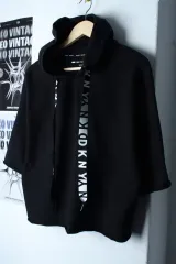 W(M) DKNY ディーケーエヌワイ ドナカラン フード付きTシャツ 半袖 クロップド-18040のサムネイル