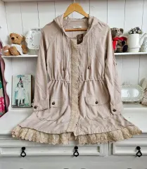 アクシーズファム(Axes Femme) レース レイヤード フード コート