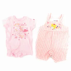ミキハウス mikihouse ロンパース Tシャツ 2点セット 70 ピンク /JS ■GY14のサムネイル