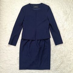 極美品 COUP DE CHANCE ぺプラムノーカラー スーツ セットアップM