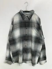 MONO-MART モノマート シャツ/ブラウス L ブラック チェック柄 ミドル丈 長袖 レギュラーカラー