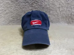 ナイキ ヴィンテージ フリース タオル ベースボールキャップ ネイビー レッド 中古