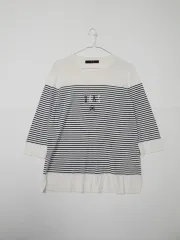 ダックス ストライプ 半袖 ロング Tシャツ ニット ワンピース ㅡ0137のサムネイル