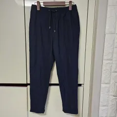 ZARAネイビー 9分 ジョガー パンツ 30