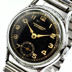 稼働品 CHRONOMETRE LARDO 手巻き 腕時計 スモセコ スイス - メルカリ