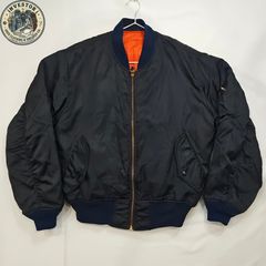 希少】OLD UNIQLO 80s〜90s MA-1 旧タグ フライトジャケット 黒 L相当