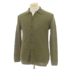 【中古】【未使用】ラルディーニ LARDINI リネン 襟付き カーディガン オリーブ【サイズ44】【メンズ】のサムネイル
