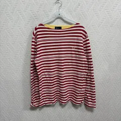 56 FRED PERRY フレッドペリー ストライプ ロングスリーブ Tシャツ Mのサムネイル