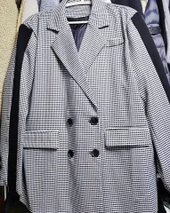 ハウンドトゥース CHECK レディース オーバーサイズジャケット (未使用)