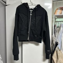 MUCENT シエラホピハートフードパーカー 黒 - メルカリ