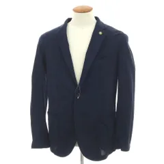【中古】ジャンネット giannetto コットン 2B カジュアルジャケット ネイビー【サイズ48】【メンズ】のサムネイル