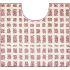 【新品・5営業日で発送】オカトー(Okato) ナチュラルトイレマット 55×60cm チェックピンク (1919023)のサムネイル
