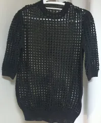 ORR パフスリーブ メッシュ ニット