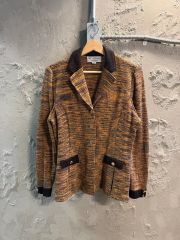 セリーヌ サテン テディジャケット スタジャン 44 BTSテテ着用 レッド