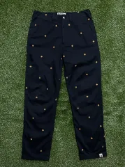 A BATHING APE ベイビー マイロ 刺繍 コットン パンツのサムネイル