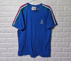 adidas TシャツFIFAワールドカップ2010イタリア代表Lブルーサッカー
