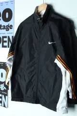 (M-L) NIKE ジップアップ ウィンドブレーカー アウター ジャケット 90s 年代 レア -17FD0
