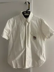 ポロラルフローレン 半袖 シャツ 白 星条旗 刺繍 (L)