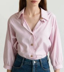 新品未使用】ラルフローレン♡ギンガムチェックパフスリーブリネン 