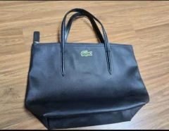 美品✨LACOSTE オールレザー2wayトートバッグ A4可 黒 大容量 - メルカリ