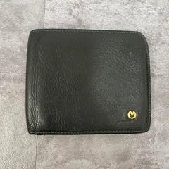 【mila schon】ミラショーン 二つ折り財布 二つ折り財布 ロゴモチーフ レザー メンズ ブラック 黒色 ゴールド金具 ロゴ入り シンプル カジュアルのサムネイル