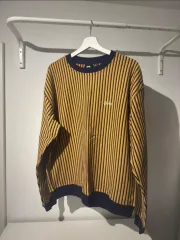 STU Stussy ストライプ スウェットシャツ/スウェット Lサイズ