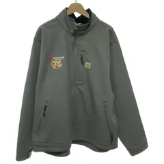 【中古】　Carhartt　ソフトシェルジャケット　ナイロンジャケット　ハイネック　フルジップ　裏地フリース　無地　ワンポイント　MCCLYMONDS ASSOCIATED CO. 75 ANNIVERSARY　オーバーサイズ　アメカジ　古着　/4386