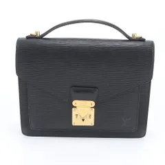 本物 ルイヴィトン LOUIS VUITTON LV モンソー エピ レザー 2WAY ショルダーバッグ ハンドバッグ ノワール ブラック M52122 ビトン バッグ 中古 LOUIS VUITTON（ルイ・ヴィトン） ルイ ヴィトン エピ モンソー