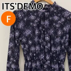 【新品】ITS'DEMO イッツデモ ワンピース ロングワンピース 花柄 パープル レディース フリーサイズ 【CT2782】のサムネイル