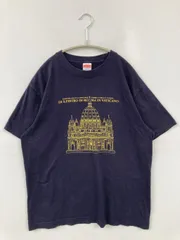 United Athle ユナイテッドアスレ Tシャツ/カットソー M ネイビー 前面プリント ミドル丈 半袖 クルーネック(丸首)