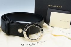 ✨美品✨ブルガリ ベルト サークルロゴ ビーゼロワン シルバー金具