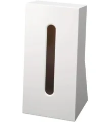 山崎実業(Yamazaki) ティッシュケース ホワイト 約W13×D11×H25.5cm スマート smart スリムに立てて置ける 7984