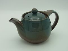水注□水指 水次 青緑釉 昊廻昌？金継ぎ直し有り お茶道具 煎茶道具
