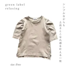 green label relaxing グリーンレーベル 24SS COMFY ポンチ クルーネック プルオーバー カットソー 上品 一枚でサマになる オンオフ兼用 F