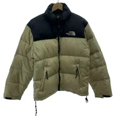 【中古】　THE NORTH FACE　ダウンジャケット　ヌプシ　ハイネック　フルジップ　700フィルパワー　バイカラー　ワンポイント　刺しゅう　アウトドア　古着　/1152