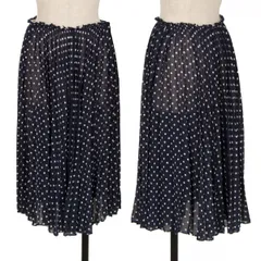 コムコム コムデギャルソンCOMME des GARCONS ポリドットシースルースカート 紺SSのサムネイル