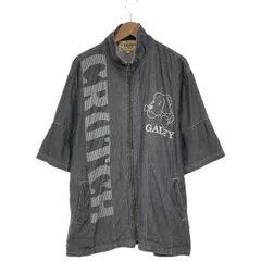 【中古】　GALFY　ブルゾン　90s vintage　90年代　スポーツジャケット　半袖　アウター　ハイネック　フルジップ　両面刺しゅう　ブランドロゴ　ストリート　古着　/2009