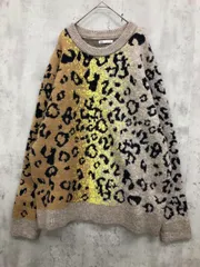 ZARA ザラ ビッグアニマル豹柄 ニット セーター sizeXL/ベージュ ■◇ メンズ