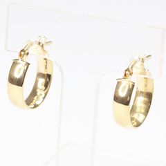 C050704) K18 YG ピアス UNOAERRE ウノアエレ 中空 - メルカリ